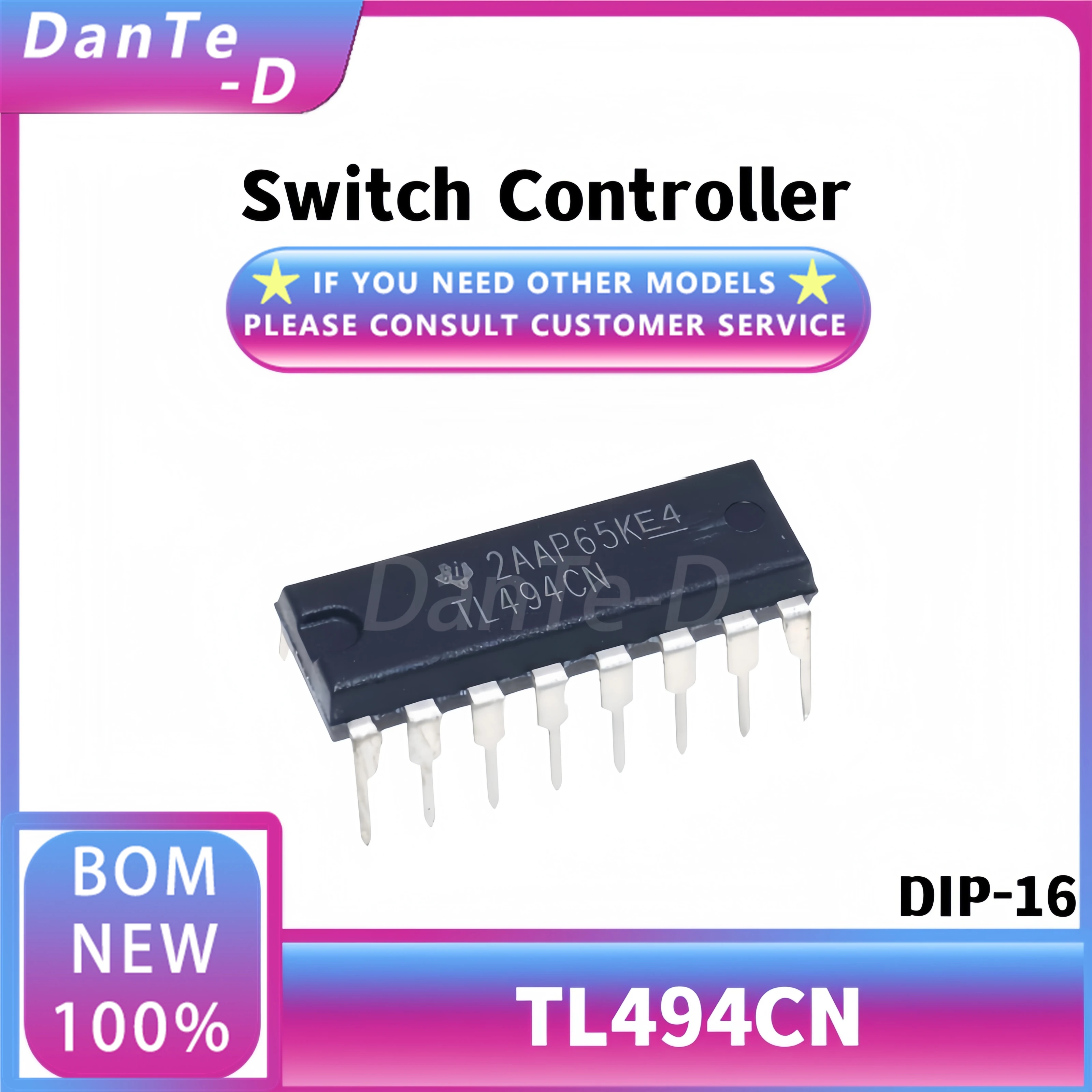 10PCS TL494CN package DIP-16 chip switch mode controller IC new original authentic