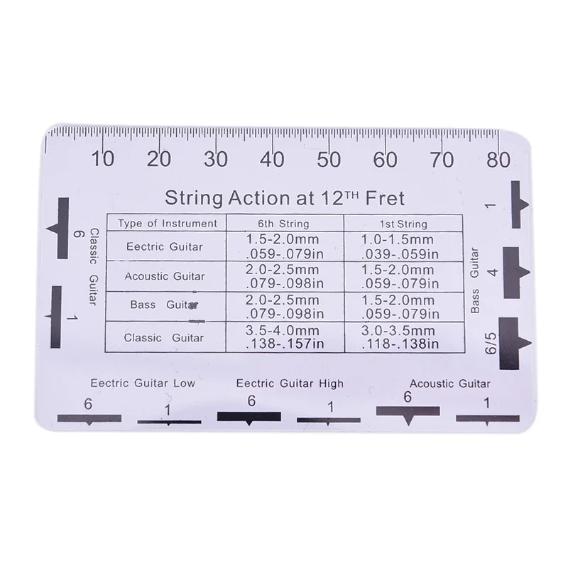 Guitar Accessories Measuring Ruler for Guitar Electric 95*63mm Stainless Steel
