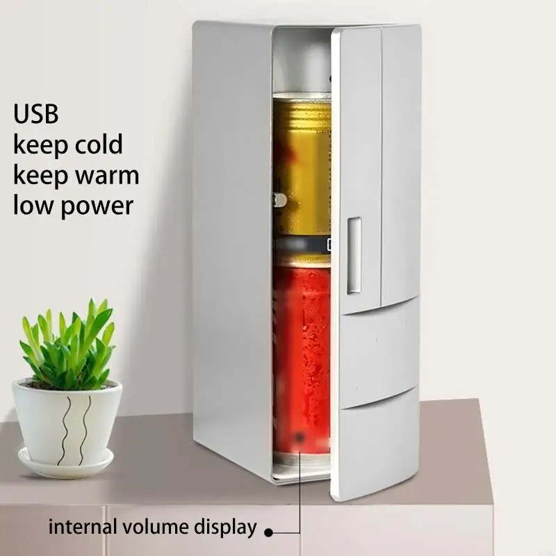 USB Refrigerator Mini Fridge Freezer Electric Car Cooler Warmer Drink Beer Cooling Freezer for Birthday Valentine's Day 