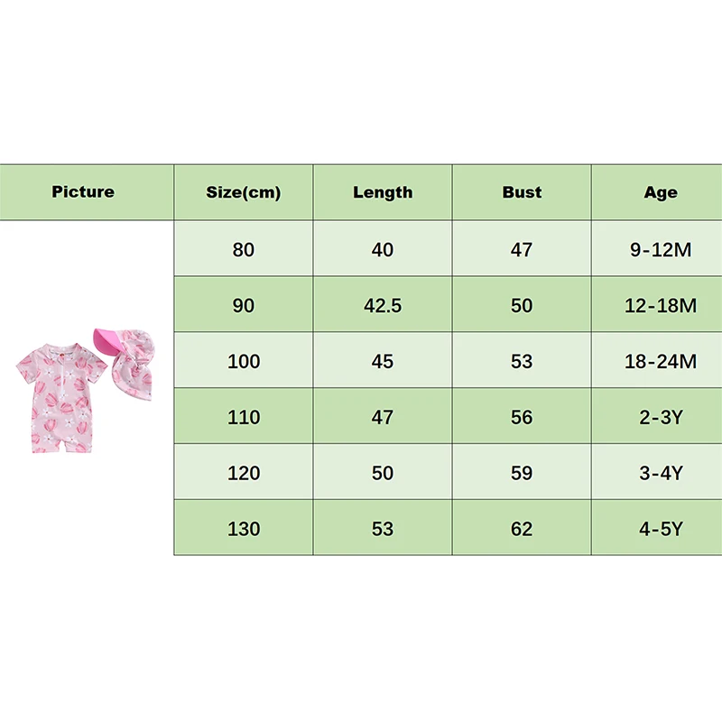 Baby Girl Rash Guard Swimsuit Short Sleeve Scallop Shell Print Bathing Suit Infant Swimwear with Sun Hat 2 Pieces Set