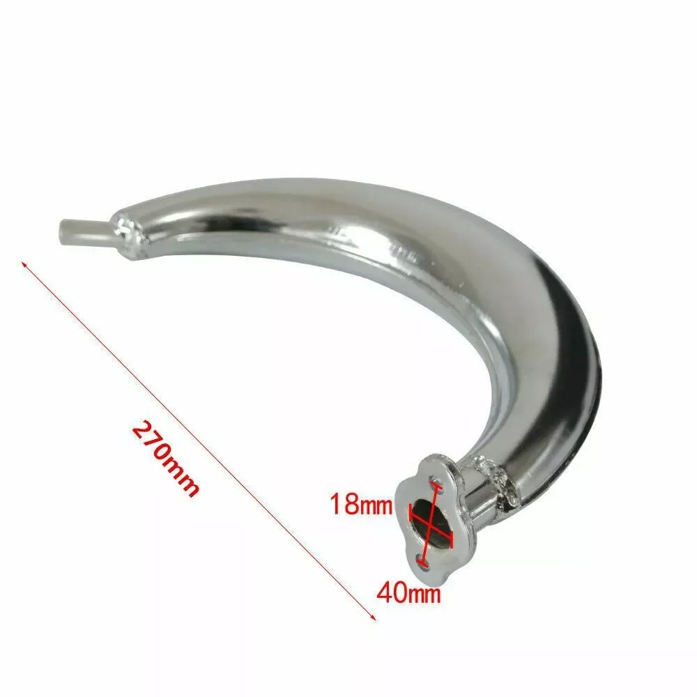 Banana Pipe Muffler Exhaust Chamber Silencer for 49cc 60cc 66cc 80cc 100cc 2-Stroke Gas Motor Motorised Bicycle Bike