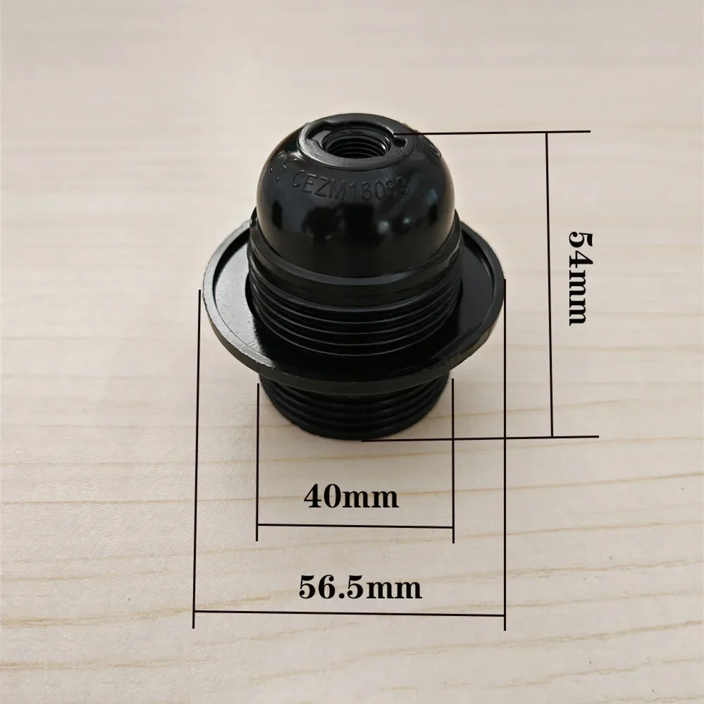 Retro Black E27 Self-locking Bakelite Lamp Holder LED Light Head Socket Lighting Fitting Floor Desktop Light Bulb Base 4A 250V