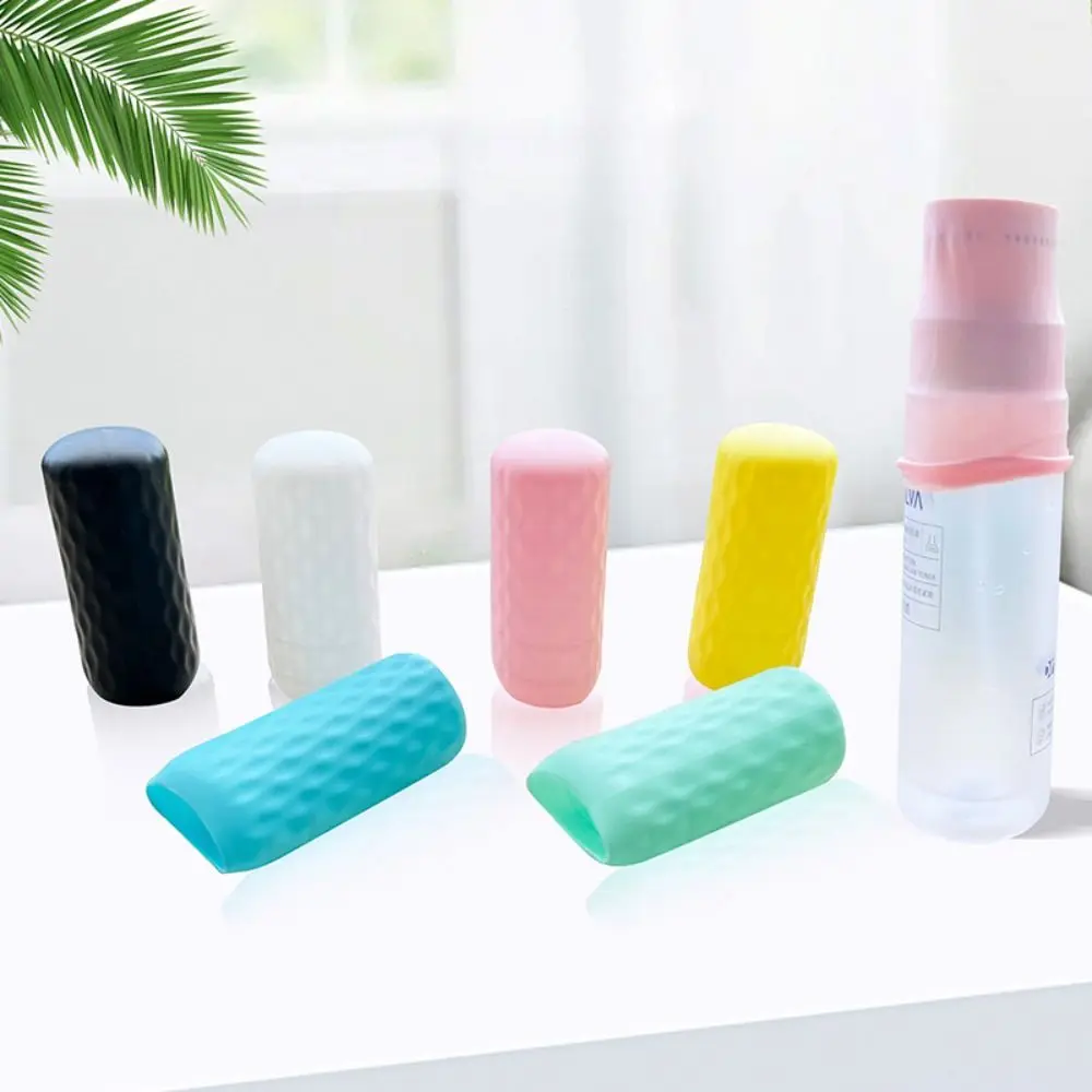 3Pcs Silicone Silicone Bottle Cover Elastic Travel Container Leak Proof Case Outdoor Leakproof Leakproof Protective Cover