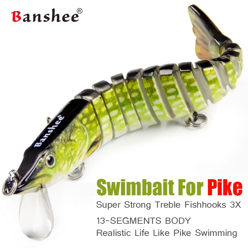 165mm 34g Sinking Wobblers For Pike Bass Perch 13 Multi Jointed Swimbait Trolling Hard Artificial Baits Fishing Lure Crankbaits