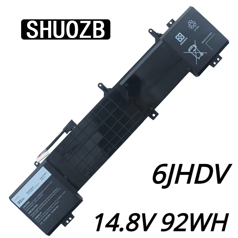 

SHUOZB 6JHDV 5046J Laptop Battery For Dell Alienware 17 R2 R3 ANW17-2136SLV P43F AW17R3-4175SLV ALW17ED-1728 ALW17ER 14.8V 92Wh