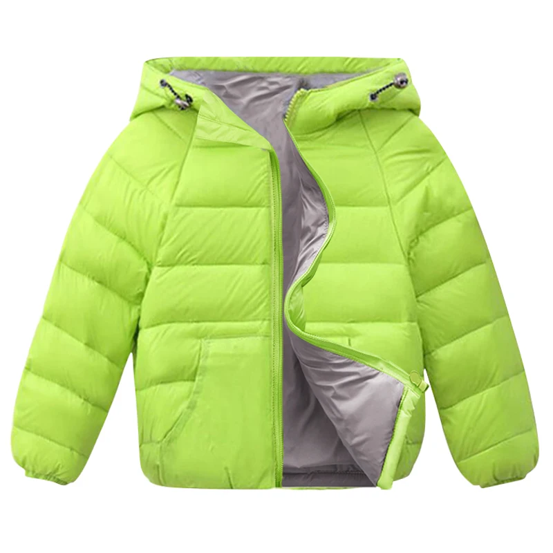 2024 Winter New Products Children\'s Lightweight Down Jacket Boys and Girls White Duck Down Girls\' Colorful Bright Surface Warm J