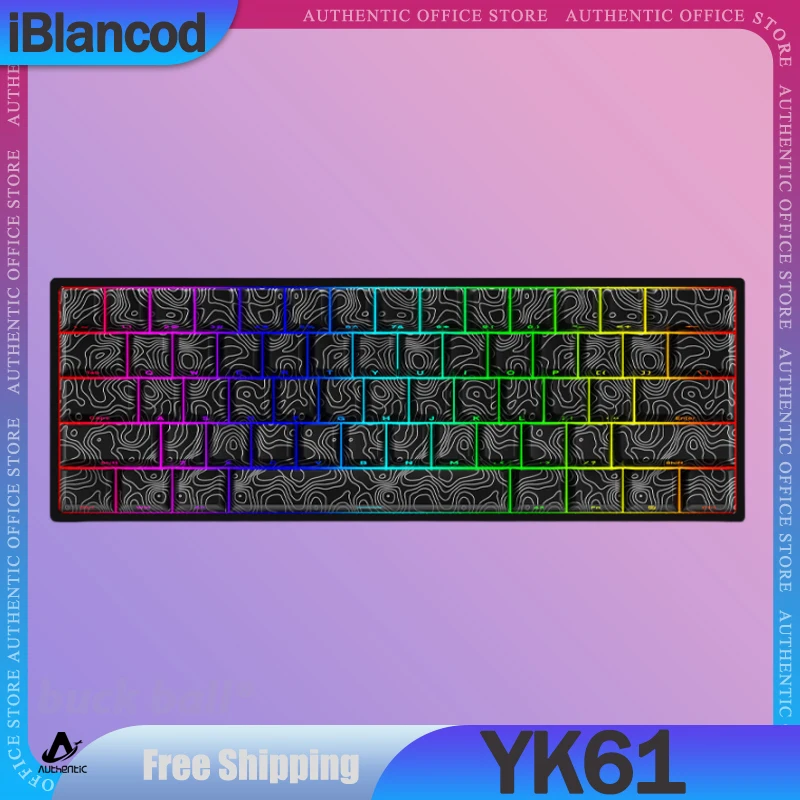 

iBlancod YK61 Gamer Magnetic Switch Keyboard Wired Mechanical Keyboards FPS Esports Gaming Keyboard Gasket Customized Keyboards