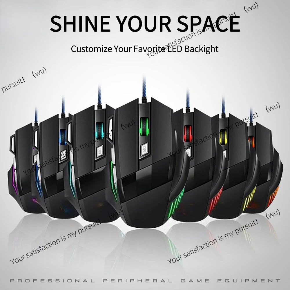 ZOCI- 5500 DPI Gaming Mouse 7 Buttons LED Optical USB Wired Mice for Pro Gamer High Quality