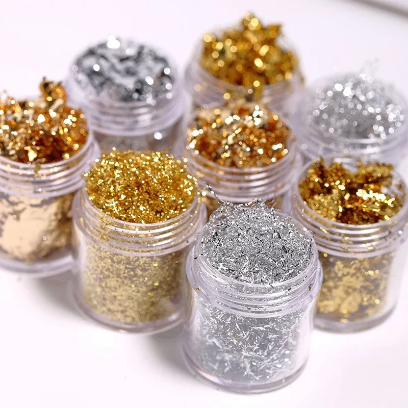 

Gold Foil Paper Sequins Glitters Filling DIY Epoxy Resin Silicone Mold Nail Art Painting Cosmetics Jewelry Making Decoration