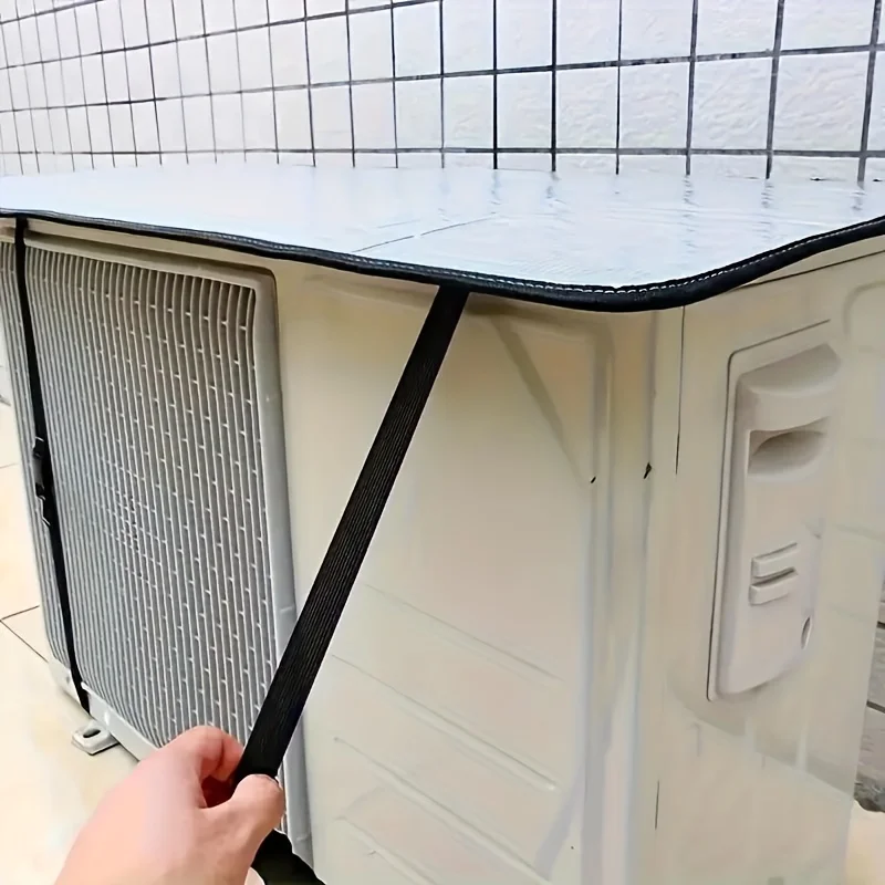 Air Conditioner Cover, Fireproof Waterproof Sun Shade Shell, Easy Install with Safety Buckle Outdoor Furniture Protection