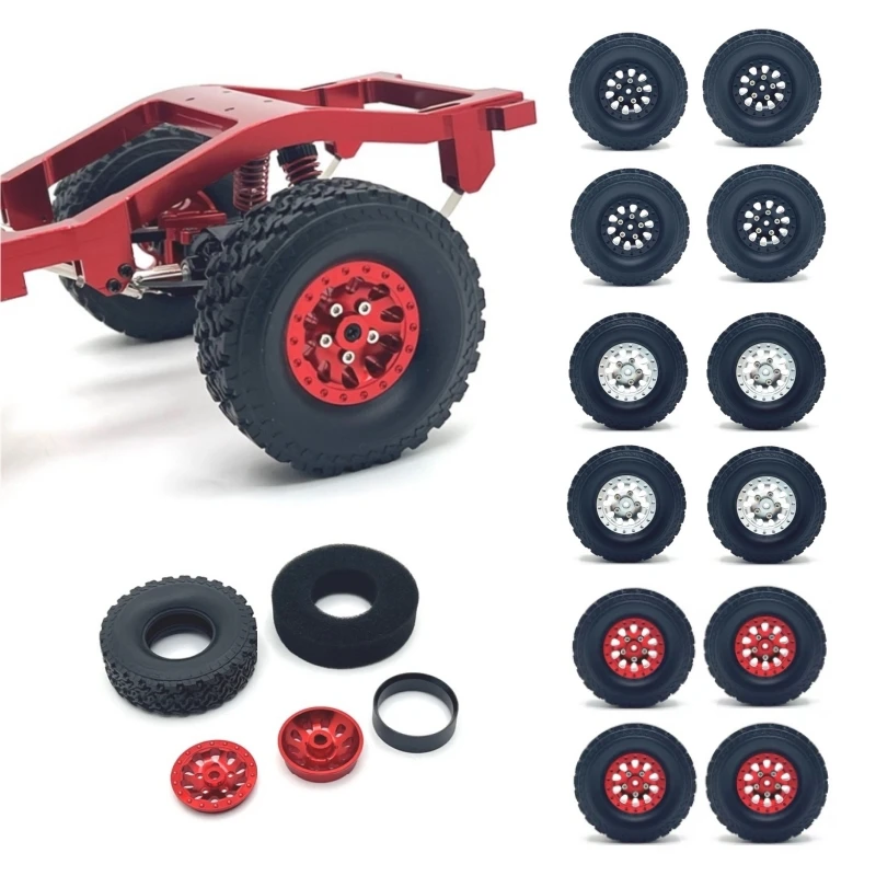 

RC Crawler Car Truck Metal Upgrade 4WD Clamp Tire Wheels For WPL 1/16 MN 1/12 JJRC FeiYu Spare Parts