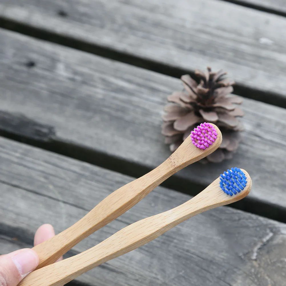 4 قطعة فرشاة أسنان تنظيف اللسان الخيزران المغلفة الخشن للعناية العميقة مقبض مريح سامسونج الأسنان الأنظف