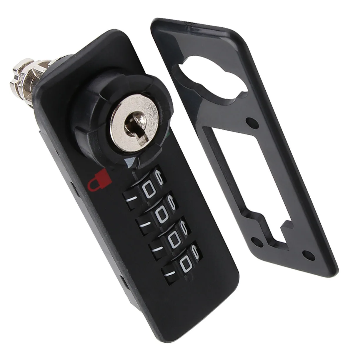 4 Digit Combination Password Black Plastic Cabinet Lock For Drawer Cupboard Mailbox Coded Mechanical Lock Safe Storage