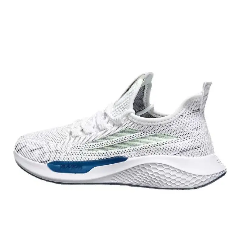 

Мужские теннисные туфли, белые кроссовки из дышащей сетки, спортивная обувь для улицы, высокие кроссовки для бега, новинка 2024