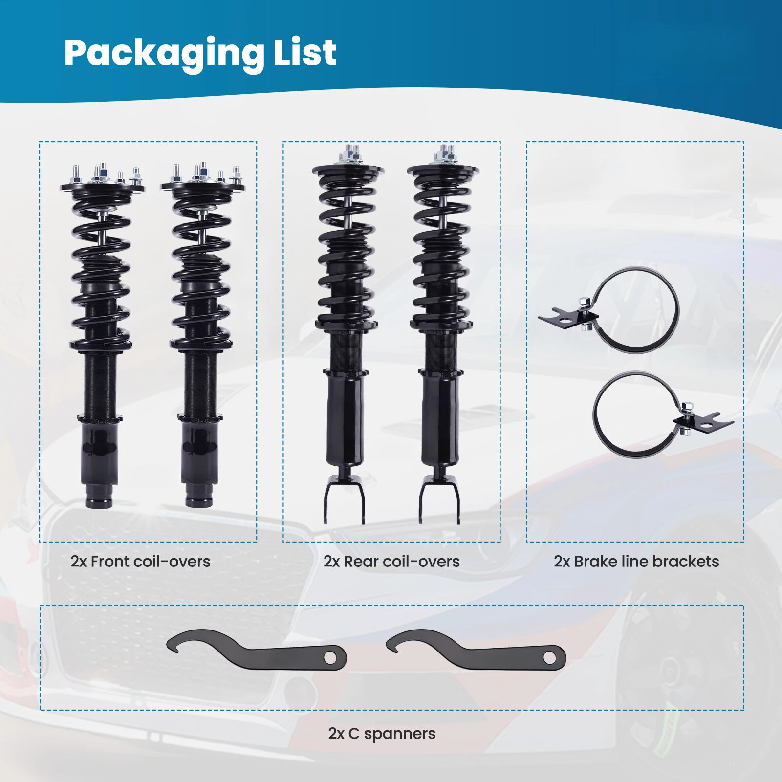 Full Coilovers Lowering Kit For Honda Accord 08-12 Acura TSX 09-14