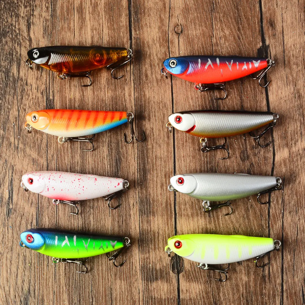 

8 шт. плавающий карандаш для верхней воды, искусственные качалки, рыболовные приманки, джеркбейты, жесткие приманки для рыбалки для морского окуня