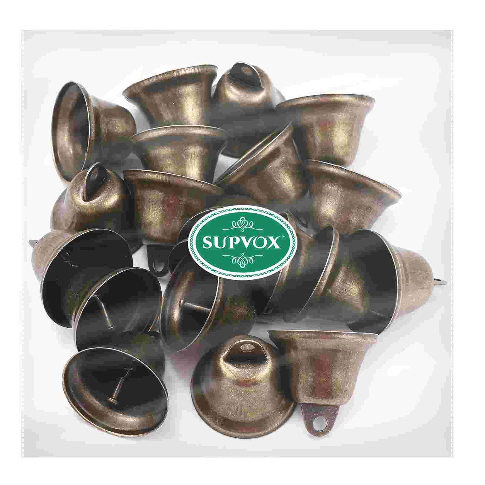 Supvox 20pcs 38mm Copper Bells Metal Hand Bells with Crisp Sound Hanging Bell Pendants for Party Decoration