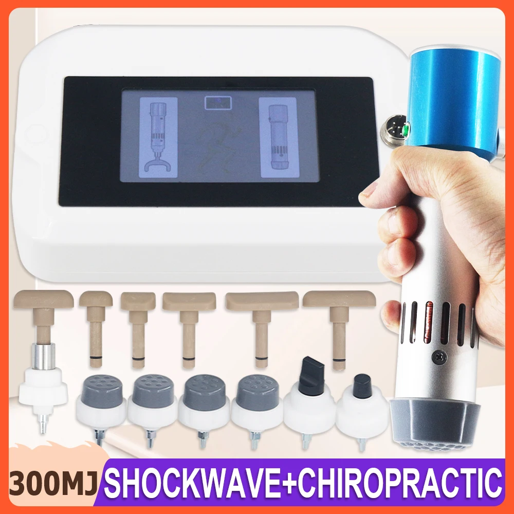 

Shockwave Therapy Machine For ED Treatment Pain Relief 300MJ Shock Wave Chiropractic Adjusting Gun 17 Heads Correction Spinal
