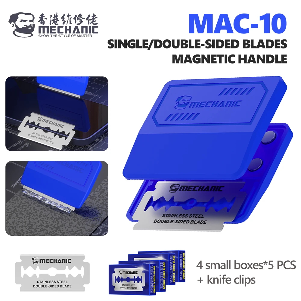 MECHANIC MAG-10 Dual-Sided Magnetic Blade Handle for Mobile Phone Repair Screen Frame Removal Adhesive Removal Cutting Tool