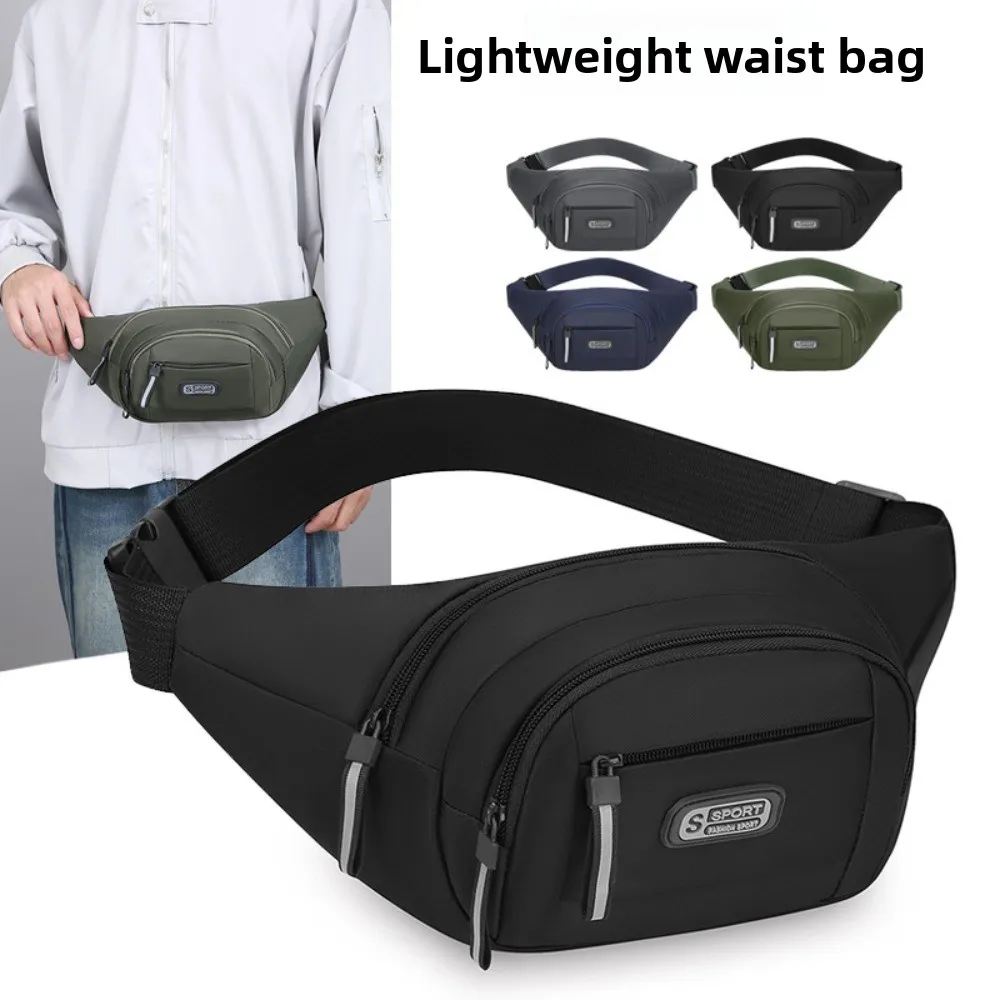 

Multi-layer Storage Mobile Waist Bag Large Capacity Adjustable Strap Men Chest Bag Wear-resistant Multi Functional