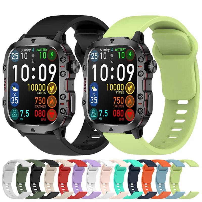 Correa de silicona de 22 mm para reloj inteligente LIGE QX11, pulsera deportiva transpirable para LIGE QX11, correa deportiva para muñeca.