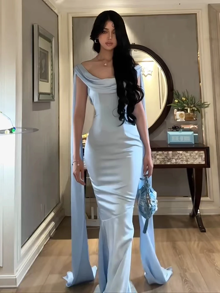 Weird Puss Rückenfreies Bandage-Maxikleid für Damen, langes, mit Quasten versehenes, tief ausgeschnittenes, einfarbiges, schmales, elegantes Kleid für Geburtstagsfeiern, schicke Urlaubskleider – Detail 13