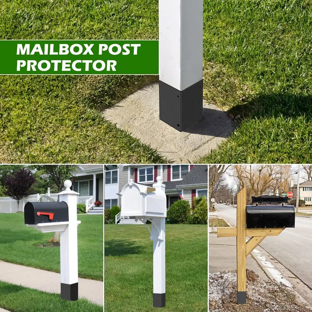 Adjustable Post Protector Kit Metal Rust Proof Post Bracket Scratch Resistant Stainless Steel Post Mount Outdoor Use