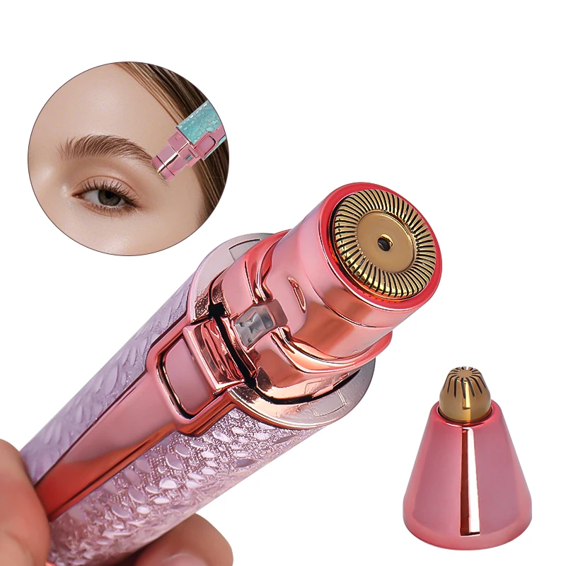 2 In 1 Multifunctional Electric Eyebrow Trimmer Dual Blade Portable Hair Remover Shaver Eyebrow Nose Armpit Facial Hair Tools