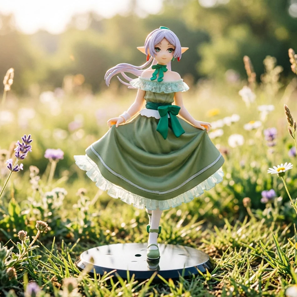 

19cm Sousou No Frieren Anime Figure Frieren Dress Model Series Computer Case Ornament Model Window Display Toy Collectible Gifts