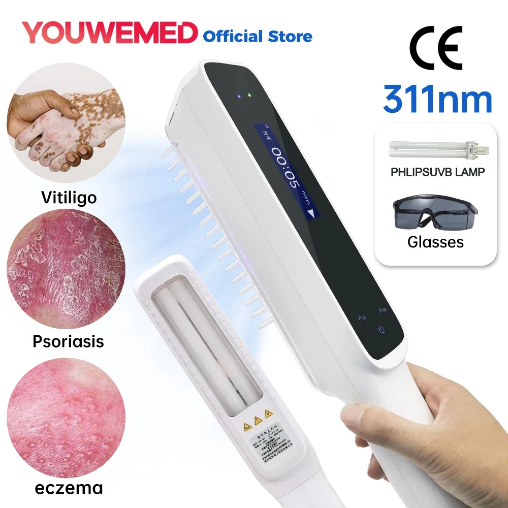 

311nm Uvb Vitiligo Lamp Physical Therapy Equipment Narrowband Phototherapy Lamps Medical Light Source UV Therapy Lamp