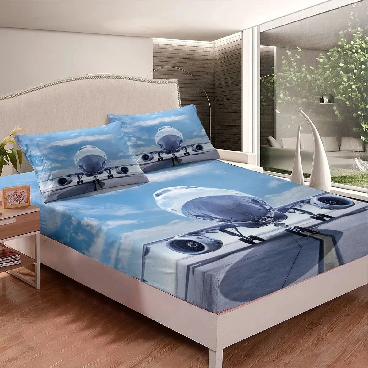 Drap-housse avion moderne pour - Fitted Bed Sheets Deep Pocket avis et prix