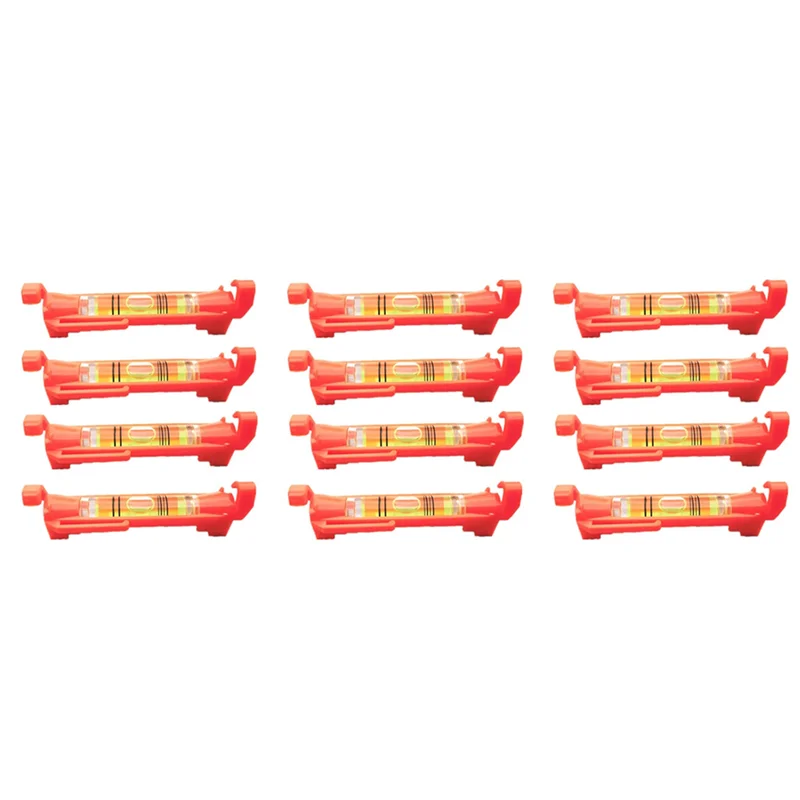 

A70P 12Pcs String Level Hanging Line Bubble Levels For Leveling Surveying, Building Trades, Bricklaying, Etc. (Red)