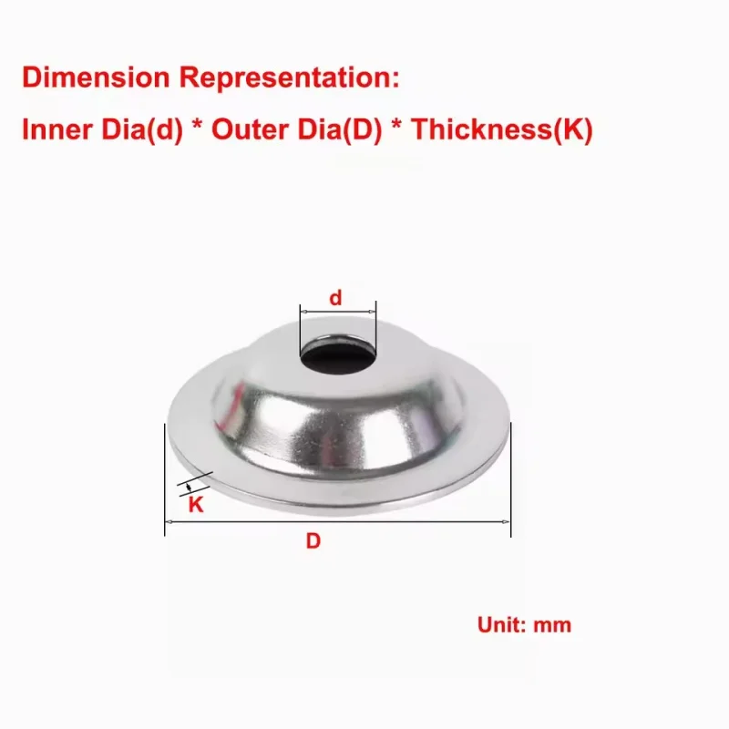 304 Stainless Steel M5 M6 M8 M10 M12 Concave Convex Bowl Washer Fish Eye Washers Bowl Shaped Straw Hat Gasket