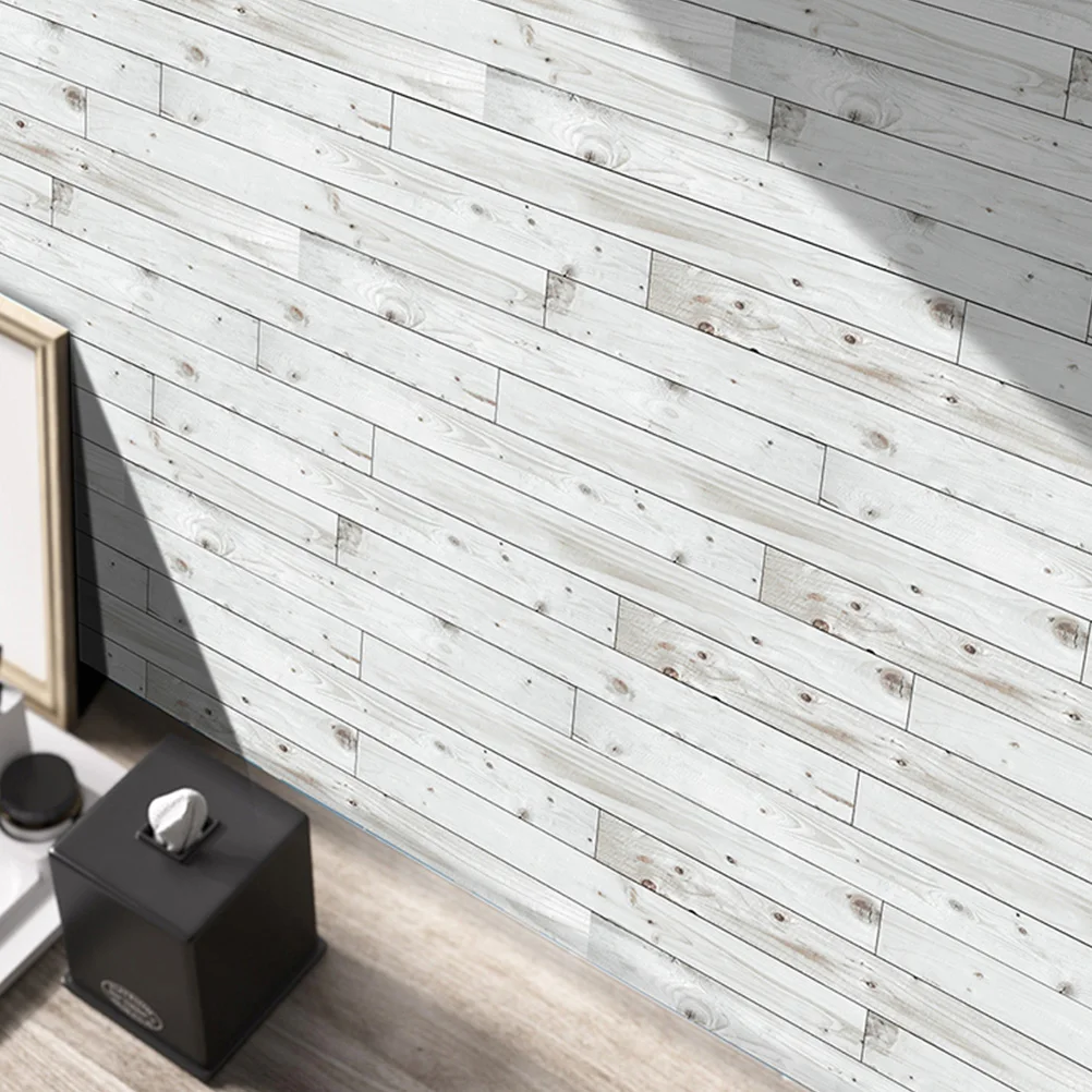 

1pc Wood Grain Floor Sticker Waterproof Pvc Flooring Decal For Home Renovation Living Room Bedroom Wall Decor Nordic Style