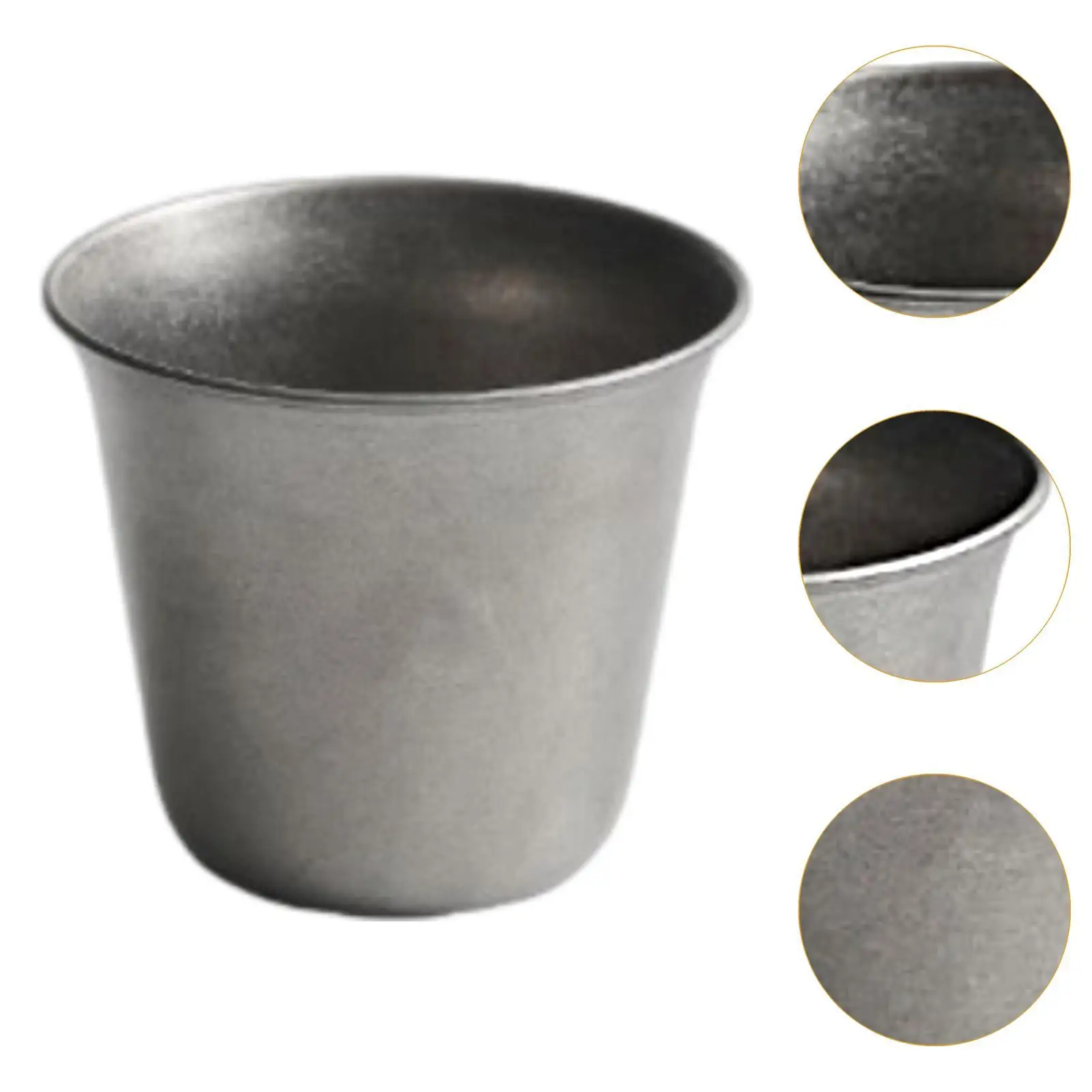 كوب للتخييم من الفولاذ المقاوم للصدأ للشرب، محمول وقابل لإعادة الاستخدام وجدار واحد 300 مل #5