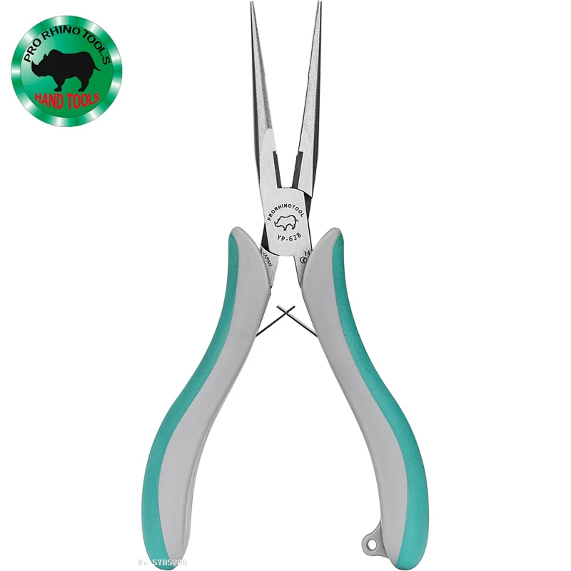 Japanese Rhino Brand YP-628 Sharp-Nose Pliers 6 Inch Fine Tip Long Mouth 150mm With Teeth Can Be Cut Sharp-Nose Pliers