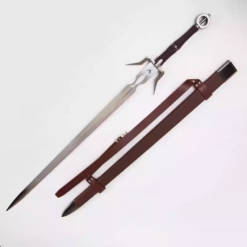 Celia, daughter of Geralt, Silver sword, stainless steel real sword, cosplay European sword, one-handed sword, assassin, knight,