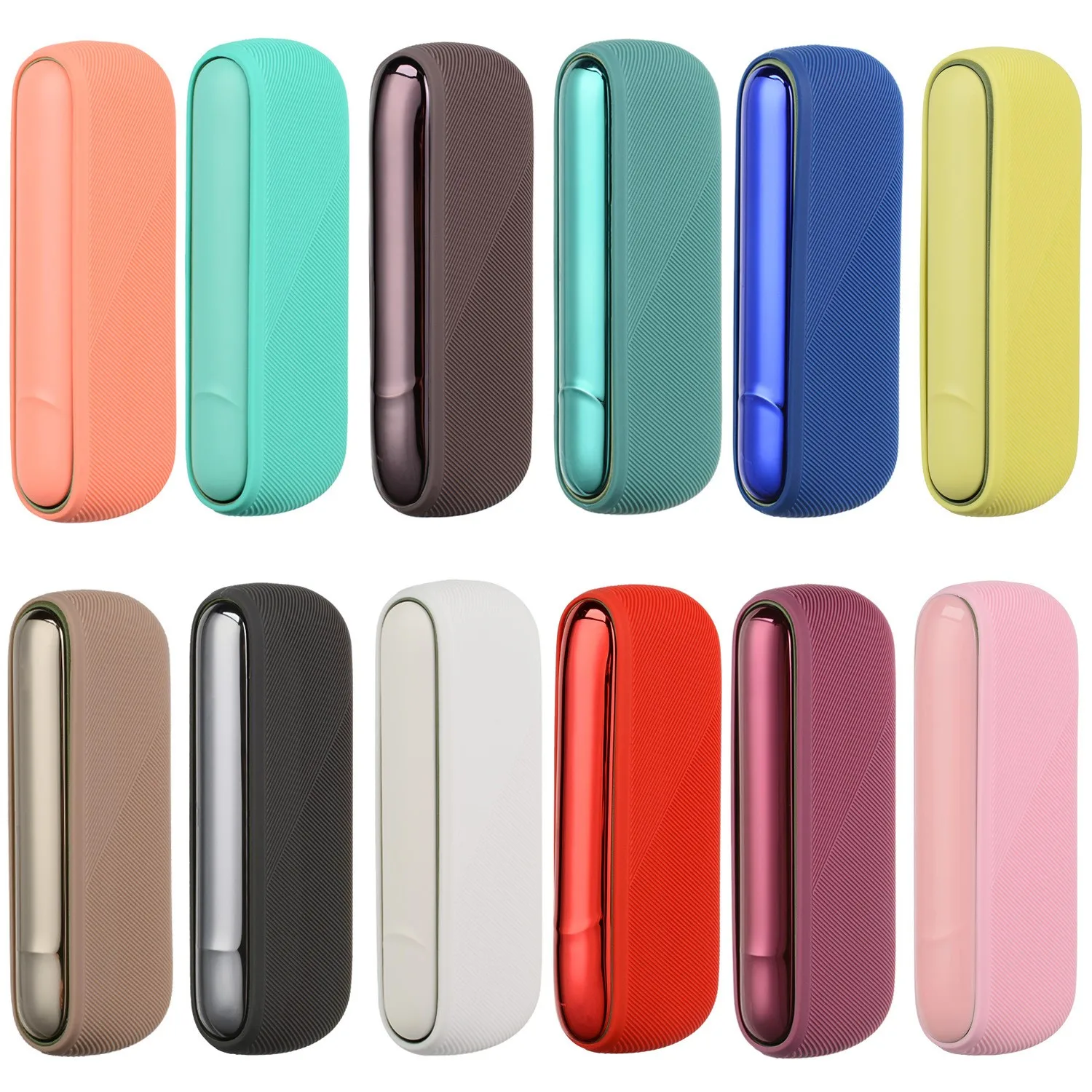 Multicolor Twill Silicone Case For IQOS ILUMA, Protective Case With Side Cover, For Iluma i Accessories