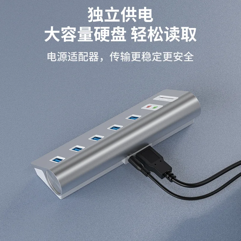 9-in-1 USB 3.0 도킹 스테이션 3.5mm 오디오 인터페이스 합금 소재 확장 도크 SD 카드 TF 카드 외장 지원