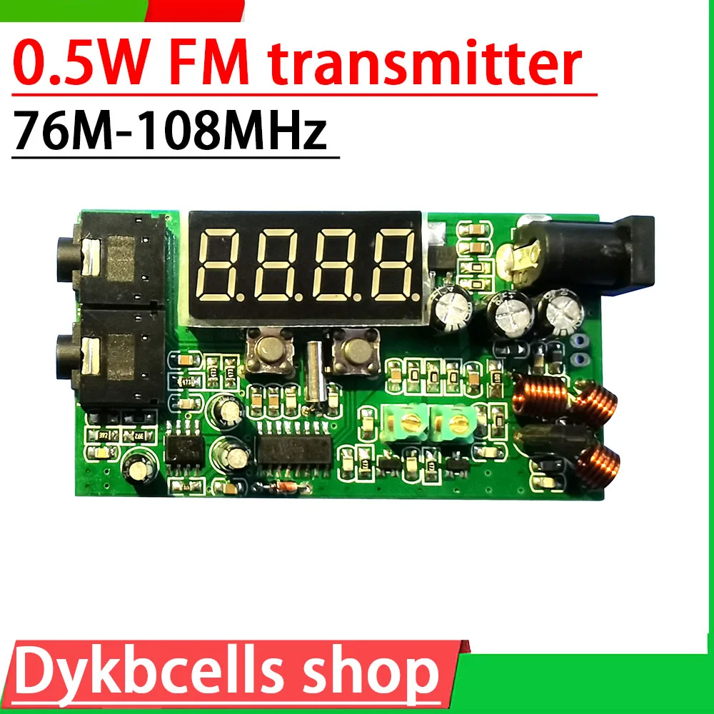 

0.5W FM Transmitter PLL DIY KITS LED Digital Display Stereo FM Transmit FOR DC 12V Churches CAR Radio Broadcast Campus Station