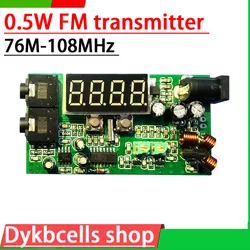 0.5W FM Stereo Transmitter PLL FM Wireless Transmission Module Digital LED display frequency FOR broadcast campus radio