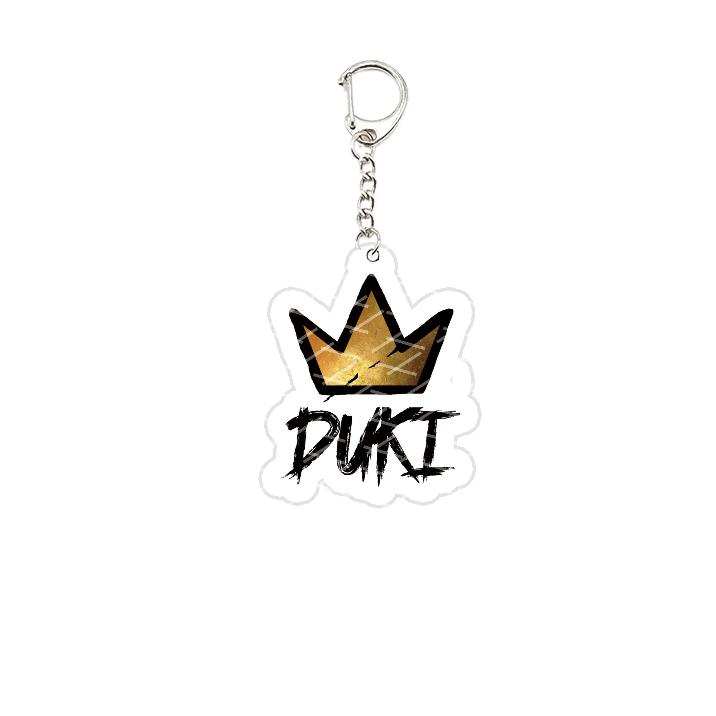 Acrylic Popular Rap Singer Duki Keychains for Accessories Bag Bzrp Trap Music Pendant Gaming Keyring Rockstar Fans Lovers Gifts