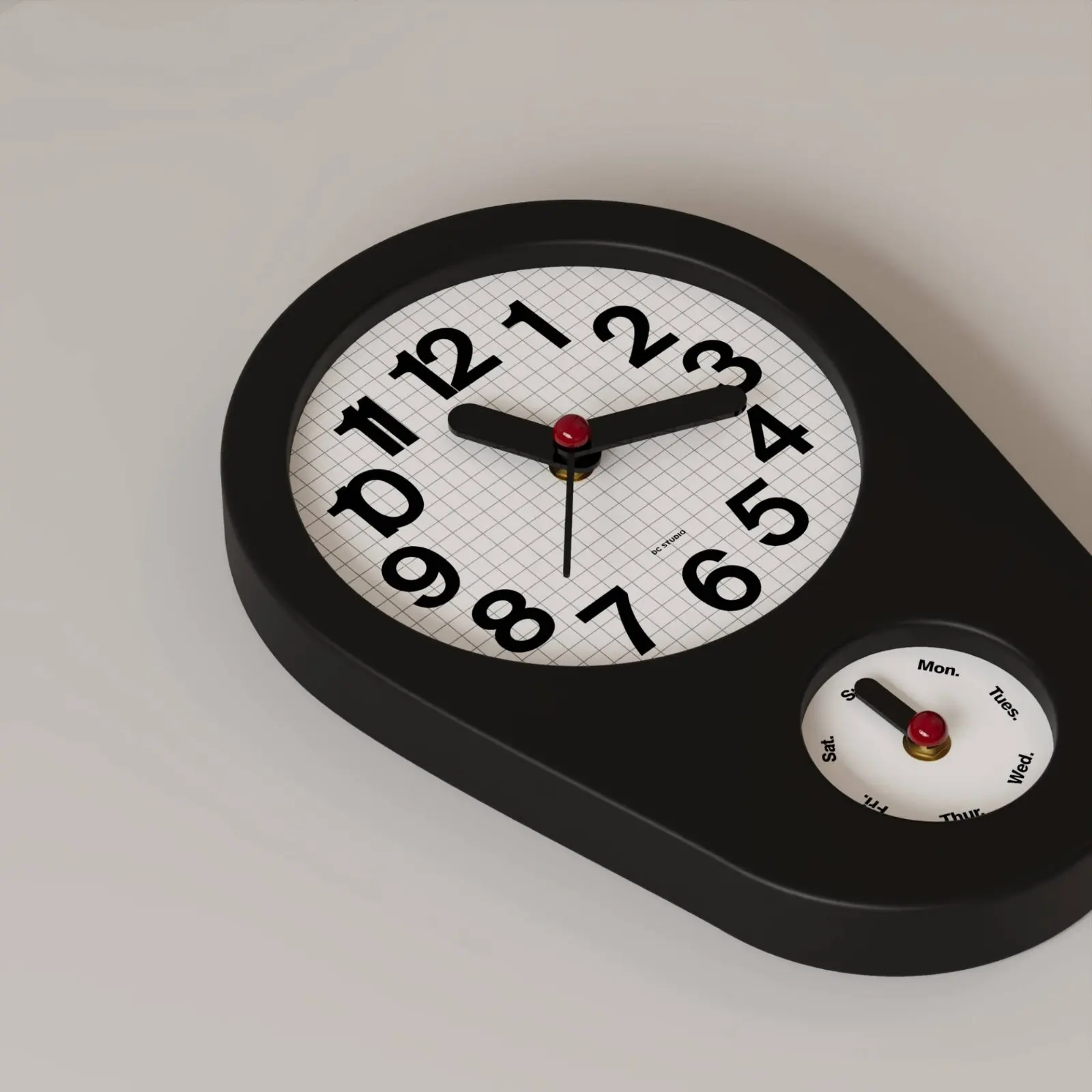 

Weekday Wall Timepiece Artistic Design Timepiece with Day Display House Decoration Easy to Install for Bedroom