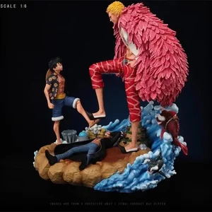 One -Piece -Anime -Figurenmodellpuppendekoration, GK -Statue, Spielzeug, Geburtstagsgeschenk, Donquixote Doflamingo gegen Luffy, 21 Zentimeter 8 Hauptverkäufe Doflamingo Puppe - №8
