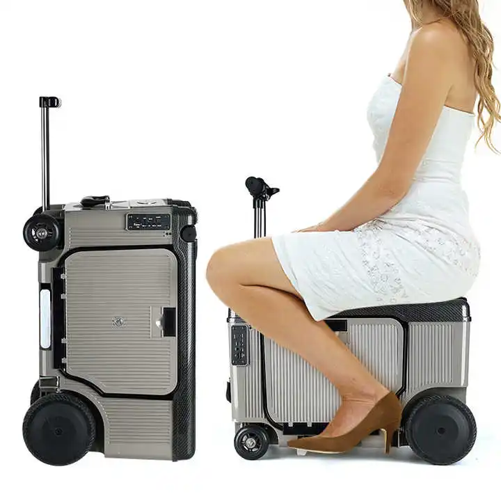 

Fengjiu 20" Motorized Rideable Suitcase - 4 Wheel Smart Carry-on Luggage with USB Port, 150KG Load, Airplane Safe