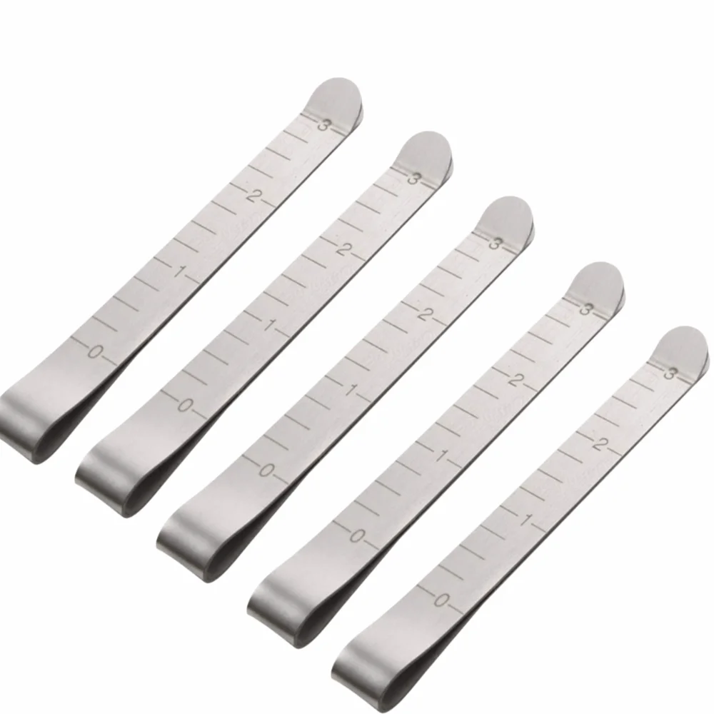 5Pcs 4Inch Sewing Clips Practical Multi-Purpose Hemming Clips Reusable Measurement Ruler Metal Crimping Clip Marking Accessories