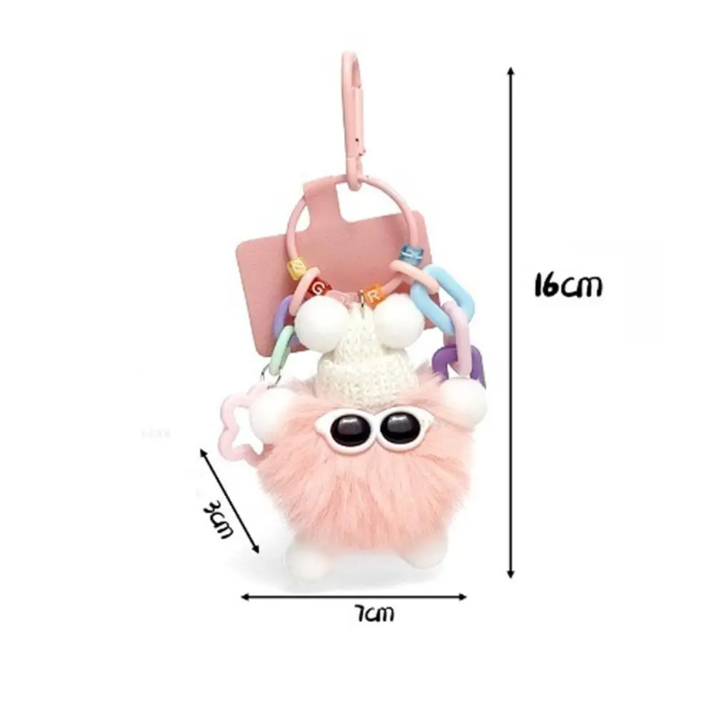 Süße Geschenke Liebhaber Elf Rex Kaninchen Haar Mode Diy Paare Schlüsselanhänger Kawaii Telefon Lanyard
