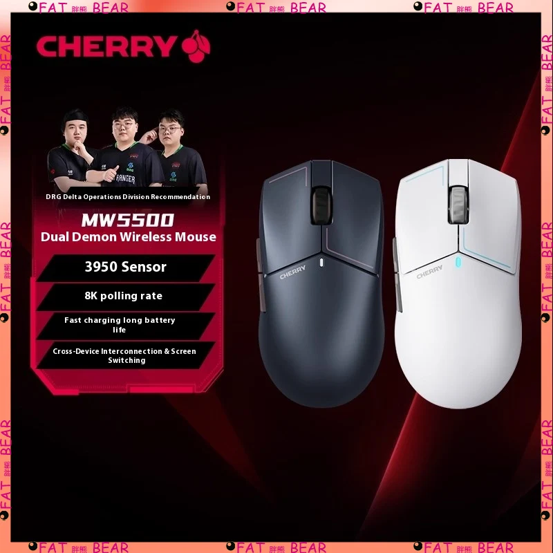

Беспроводная мышь CHERRY MW5500 Dual Magic PAW3950, работа с перекрестным экраном для игрового офиса, быстрая зарядка, приятные для кожи мыши с покрытием