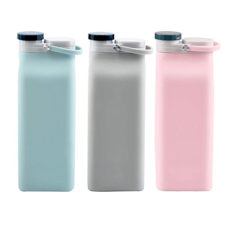 600Ml Outdoor Silicone Collapsible Water Bottle Food Grade Portable Foldable Drink Waterbottle Water Bottles