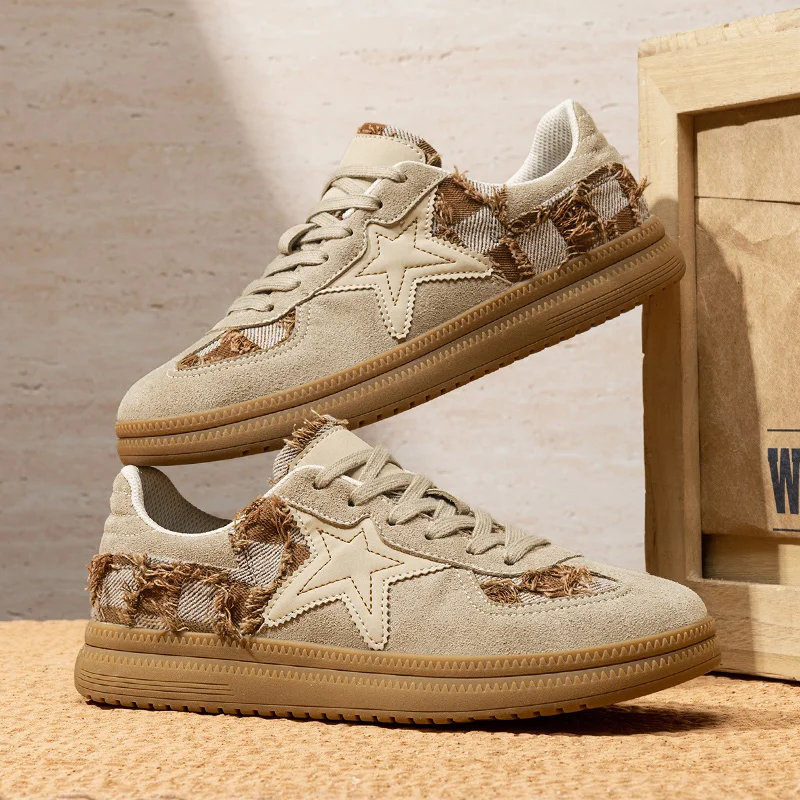 

Men's Casual Shoes Suede Cowhide Vulcanized Shoes Comfortable Sneakers Men Athletic Sport Footwear Zapatos De Hombre